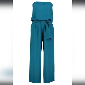NWT Bishop + Young Free Spirit Seaglass Blue/Green Wide Leg Jumpsuit XS-S-M-L